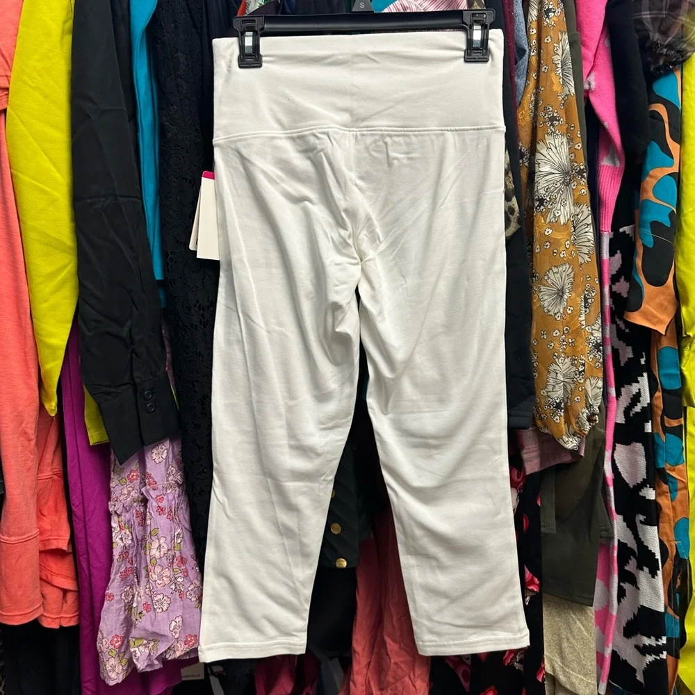 UTOPIA by HUE Women’s High Rise White Nirvanna Capri Pants Size Small